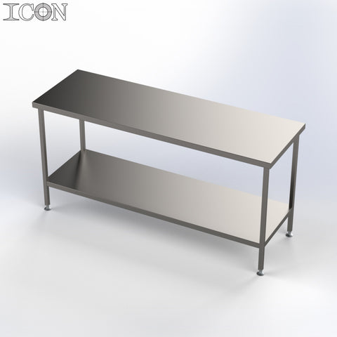 Stainless Steel Catering Table with Shelf