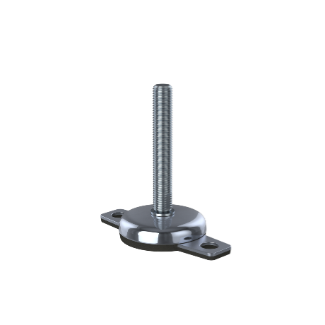 Stainless Steel Bolt Down Machine Foot - 77mm Diameter