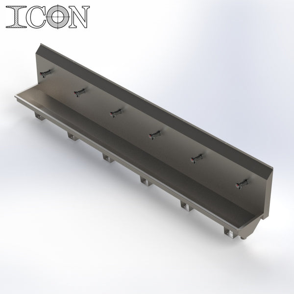 Six-Station Sink with Non-Concussive Taps