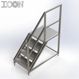 Stainless Steel Step Unit (Long Top Platform)