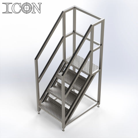 Stainless Steel Step Unit (Short Top Platform)