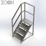 Stainless Steel Step Unit (Short Top Platform)