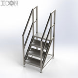 Stainless Steel Step Unit (Short Top Platform)