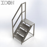 Stainless Steel Step Unit (Short Top Platform)