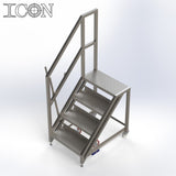 Stainless Steel Step Unit (Short Top Platform)