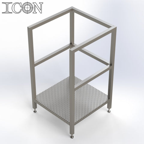 Stainless Steel Step Unit (Long Top Platform)