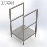 Stainless Steel Step Unit (Long Top Platform)