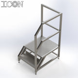 Stainless Steel Step Unit (Long Top Platform)