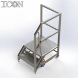 Stainless Steel Step Unit (Long Top Platform)