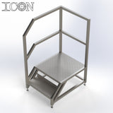 Stainless Steel Step Unit (Long Top Platform)