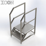 Stainless Steel Step Unit (Long Top Platform)