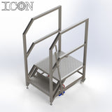Stainless Steel Step Unit (Long Top Platform)