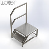 Stainless Steel Step Unit (Long Top Platform)