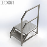 Stainless Steel Step Unit (Long Top Platform)