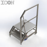 Stainless Steel Step Unit (Long Top Platform)