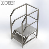 Stainless Steel Step Unit (Long Top Platform)