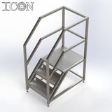 Stainless Steel Step Unit (Long Top Platform)