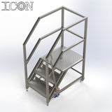 Stainless Steel Step Unit (Long Top Platform)
