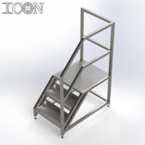 Stainless Steel Step Unit (Long Top Platform)