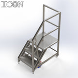 Stainless Steel Step Unit (Long Top Platform)