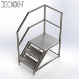 Stainless Steel Step Unit (Long Top Platform)