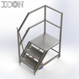 Stainless Steel Step Unit (Long Top Platform)