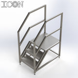 Stainless Steel Step Unit (Long Top Platform)