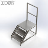 Stainless Steel Step Unit (Long Top Platform)