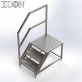 Stainless Steel Step Unit (Long Top Platform)