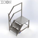 Stainless Steel Step Unit (Long Top Platform)