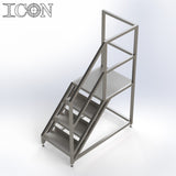 Stainless Steel Step Unit (Long Top Platform)
