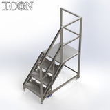 Stainless Steel Step Unit (Long Top Platform)