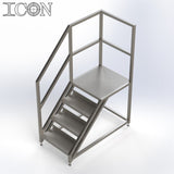 Stainless Steel Step Unit (Long Top Platform)