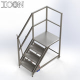 Stainless Steel Step Unit (Long Top Platform)