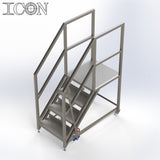 Stainless Steel Step Unit (Long Top Platform)