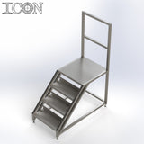 Stainless Steel Step Unit (Long Top Platform)