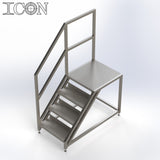 Stainless Steel Step Unit (Long Top Platform)