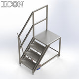 Stainless Steel Step Unit (Long Top Platform)
