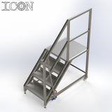 Stainless Steel Step Unit (Long Top Platform)