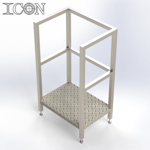 Stainless Steel Step Unit (Medium Top Platform)