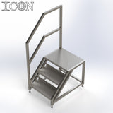 Stainless Steel Step Unit (Medium Top Platform)