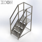 Stainless Steel Step Unit (Medium Top Platform)