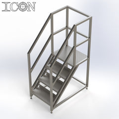 Stainless Steel Step Unit (Medium Top Platform)