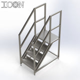 Stainless Steel Step Unit (Medium Top Platform)