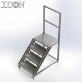 Stainless Steel Step Unit (Medium Top Platform)