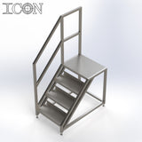 Stainless Steel Step Unit (Medium Top Platform)