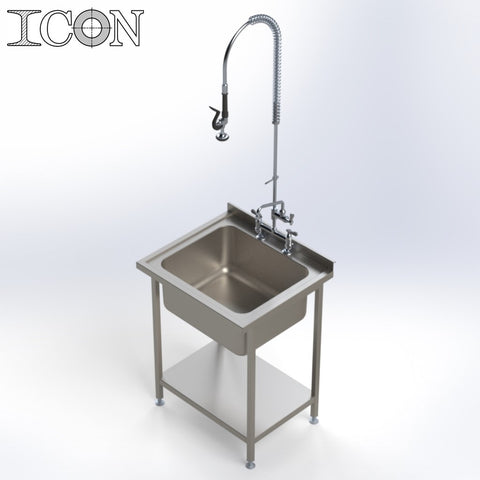 Single Bowl, No Drainer Catering Sink