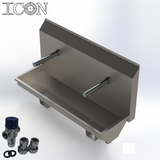 Twin-Station Sink with Infrared Sensor Taps