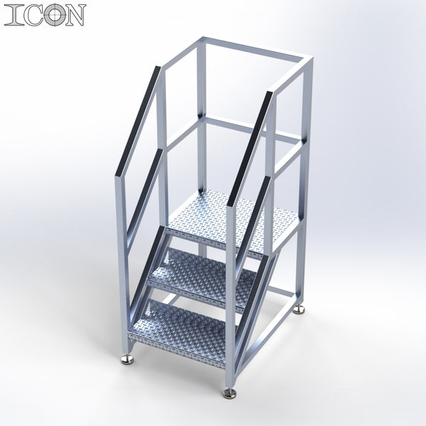 Aluminium Step Unit (Medium Top Platform) | Icon Engineering, Wisbech ...