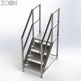 Stainless Steel Step Unit (Medium Top Platform)